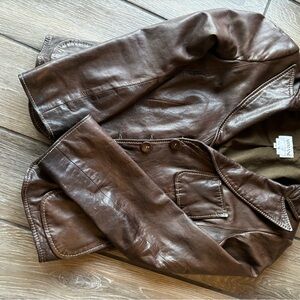 Armani Collezioni Brown Military Field Coat